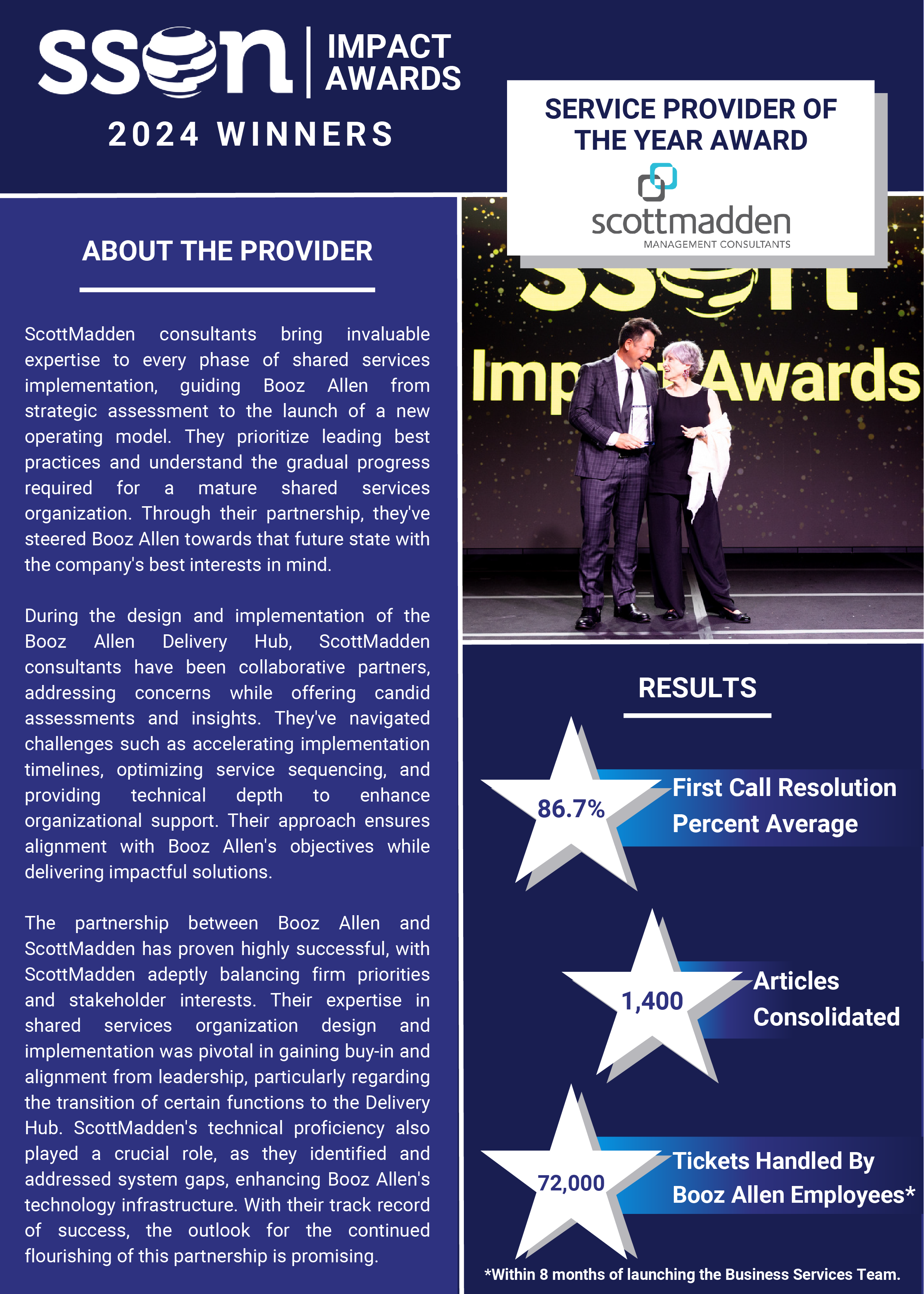 SSON awards ScottMadden Provider of the Year